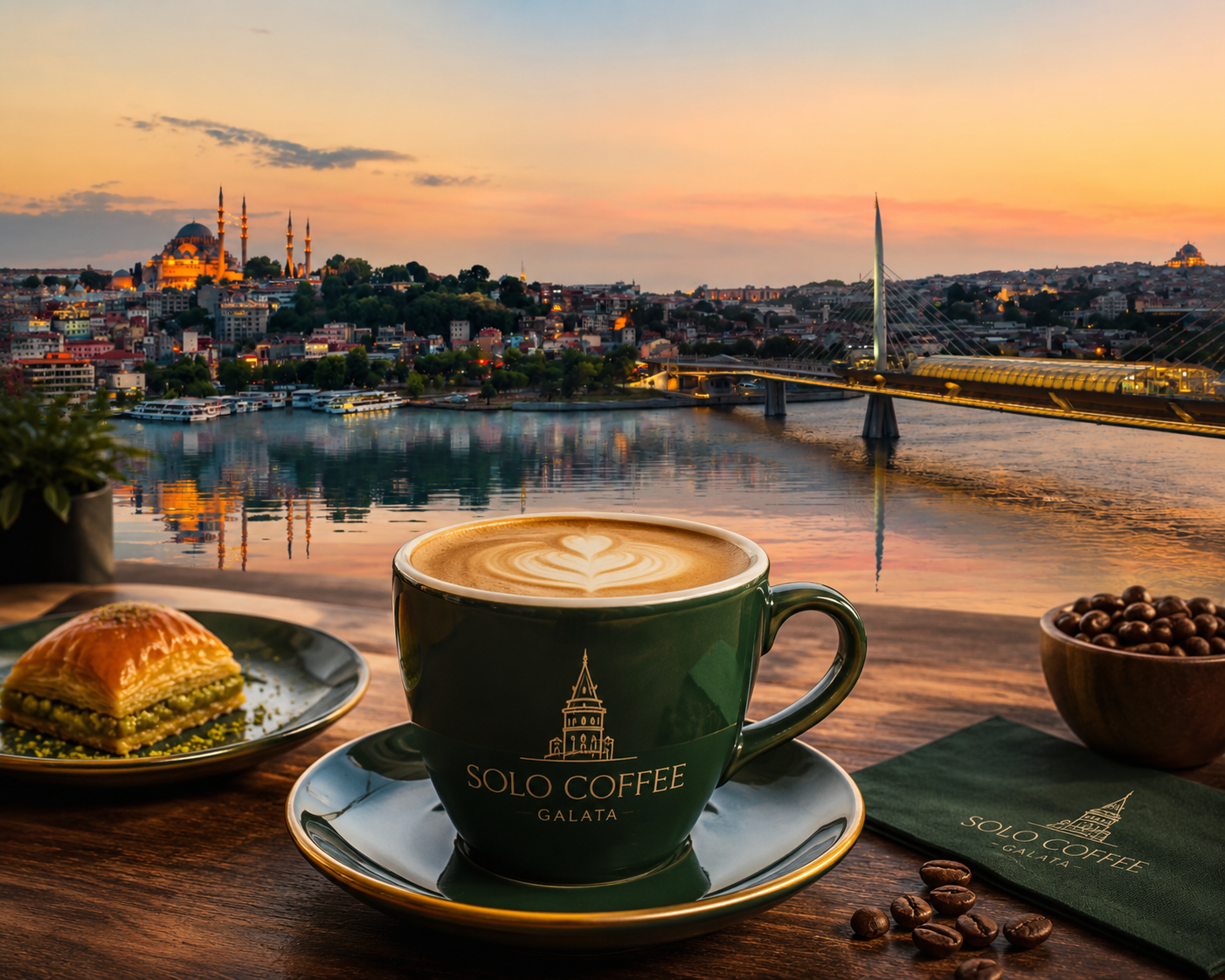 Solo Coffee Galata kahve sunumu